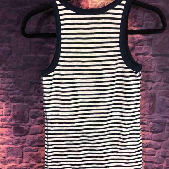 J crew tank top stripped white and navy xxs - Picture 2 of 5
